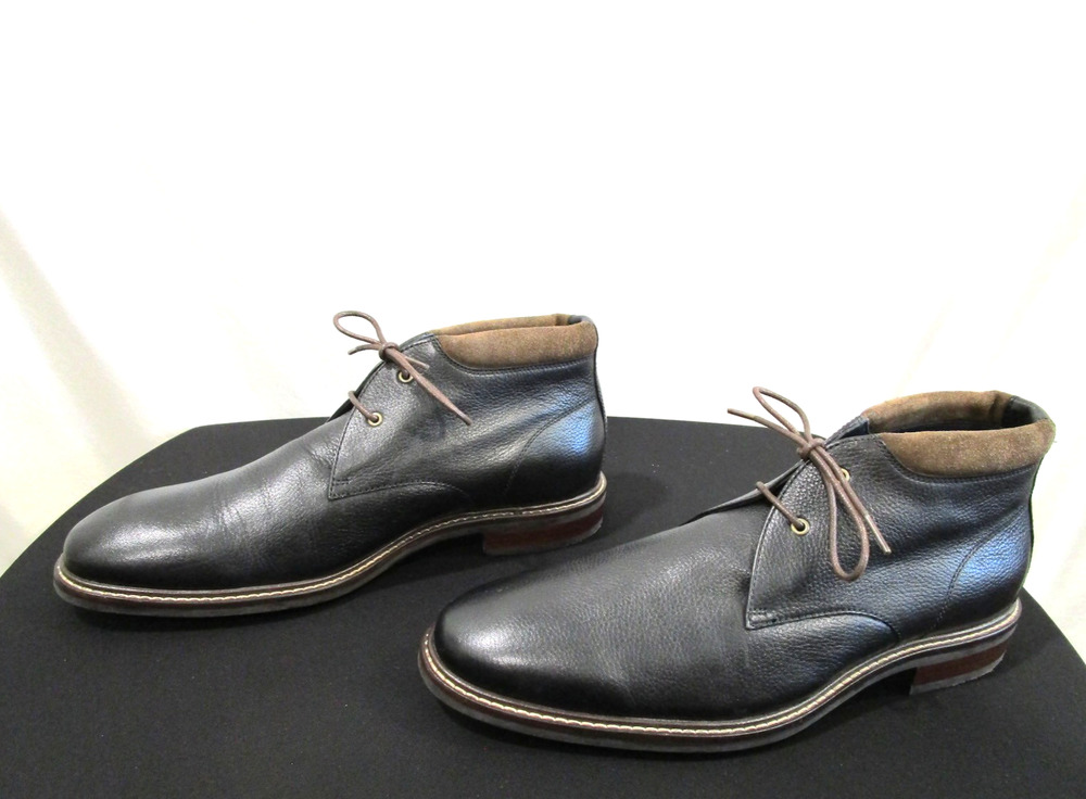 NWOB Cole Haan Grand OS Watson C26153 Black Leather Chukka Boots Men 10M